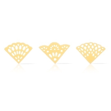 Decoratiuni din ciocolata alba lace fan Dobla - 216buc