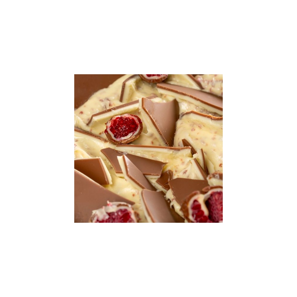 Crema cu aroma de ciocolata alba cu incluziuni de zmeura Joycream Franui Irca - 5kg