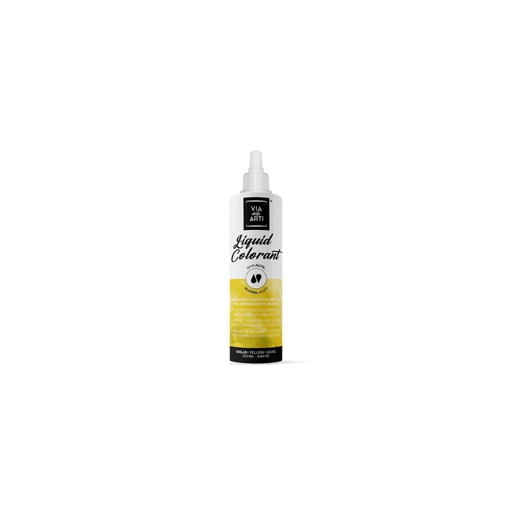 Colorant alimentar lichid pe baza de alcool Galben Via delle Arti - 250gr