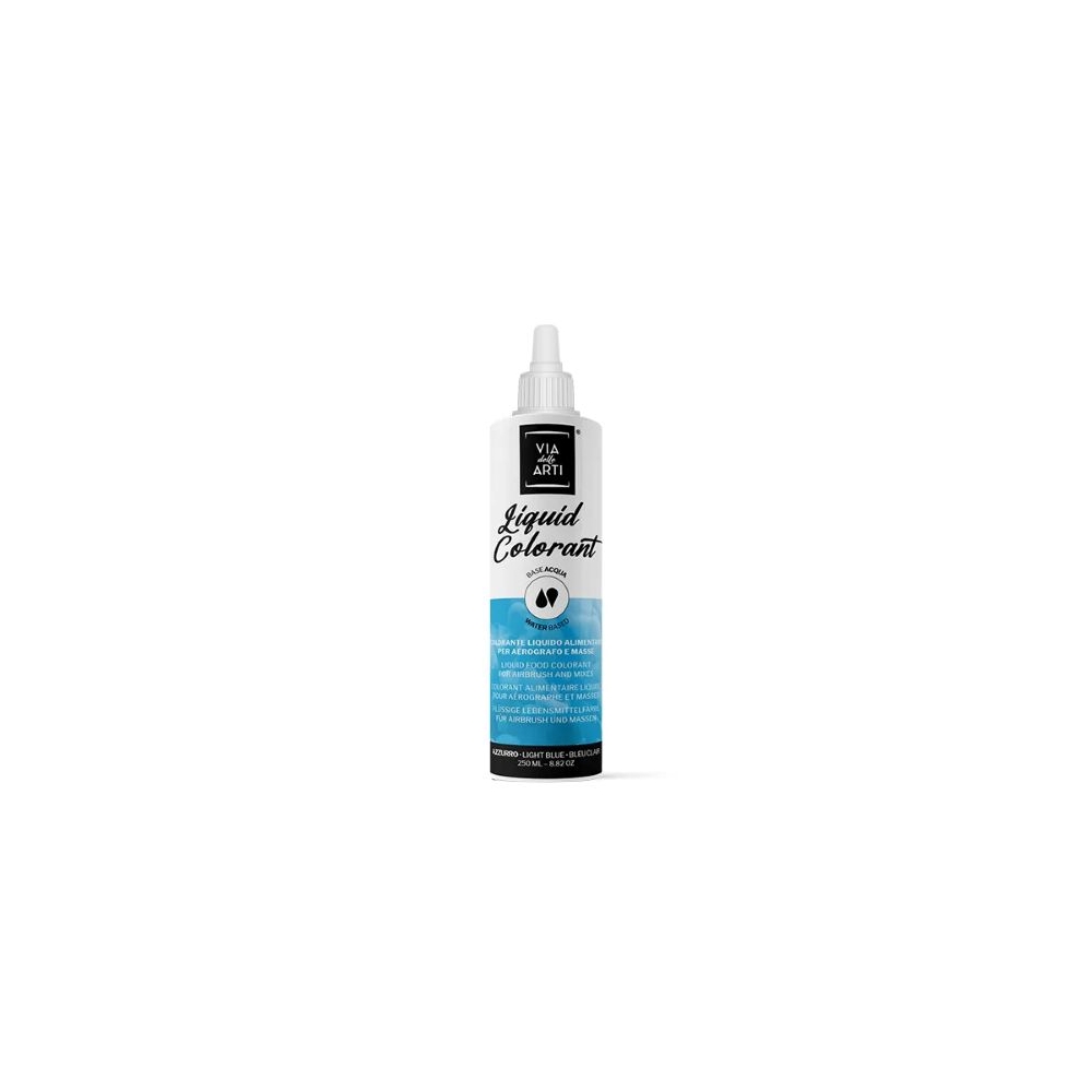 Colorant alimentar lichid pe baza de apa-hidrosolubil Albastru Light Via delle Arti - 250gr