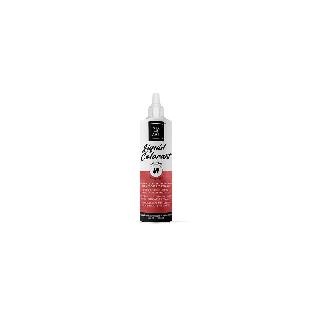 Colorant alimentar lichid pe baza de apa-hidrosolubil Rosu Capsuna Via delle Arti - 250gr