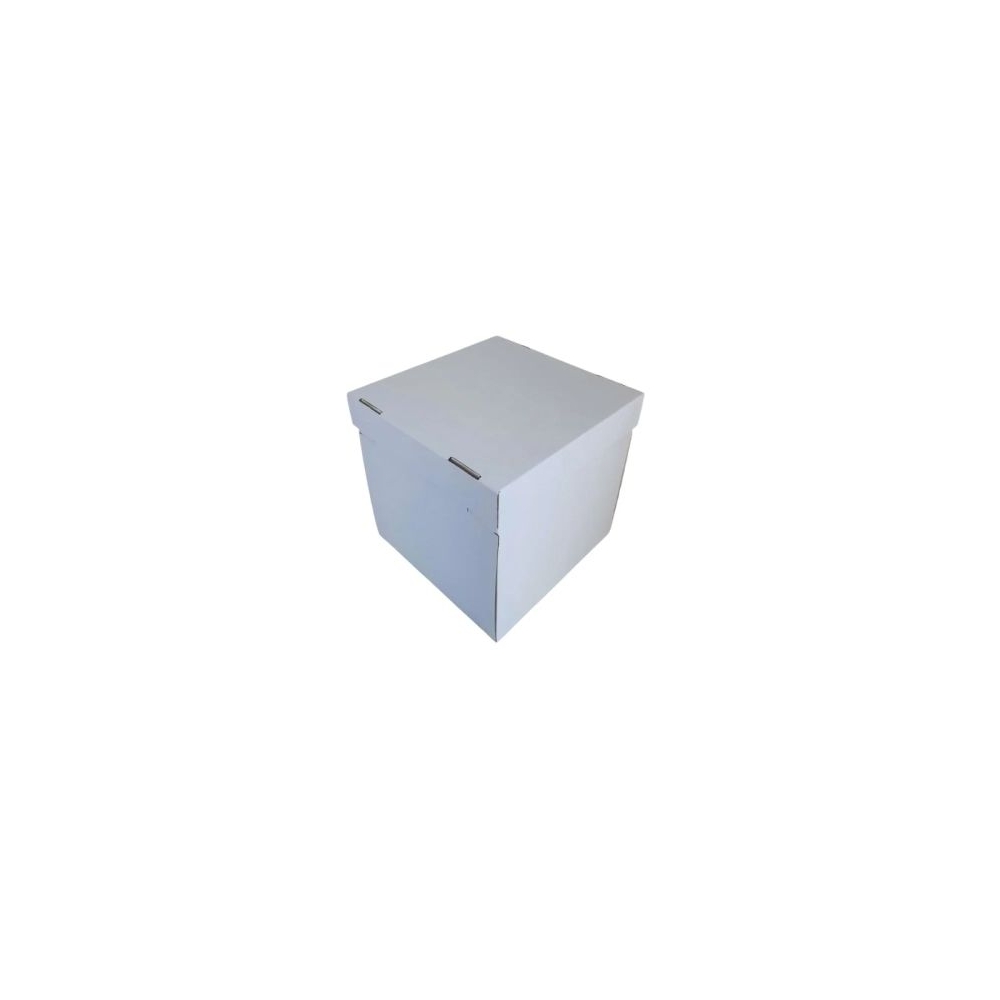 Cutie carton cu capac alb lucios - 36x36x36cm