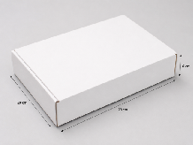 Cutie carton cu capac alb lucios - 20x28x6cm   10buc