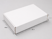 Cutie carton cu capac alb lucios - 20x28x6cm   10buc