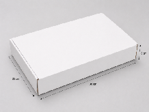 Cutie carton cu capac alb lucios - 26x36x6cm   10buc