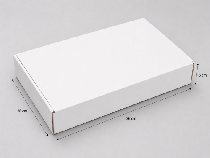 Cutie carton cu capac alb lucios - 26x36x6cm   10buc