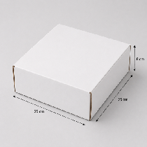 Cutie carton cu capac alb lucios - 20x20x8cm  10BUC