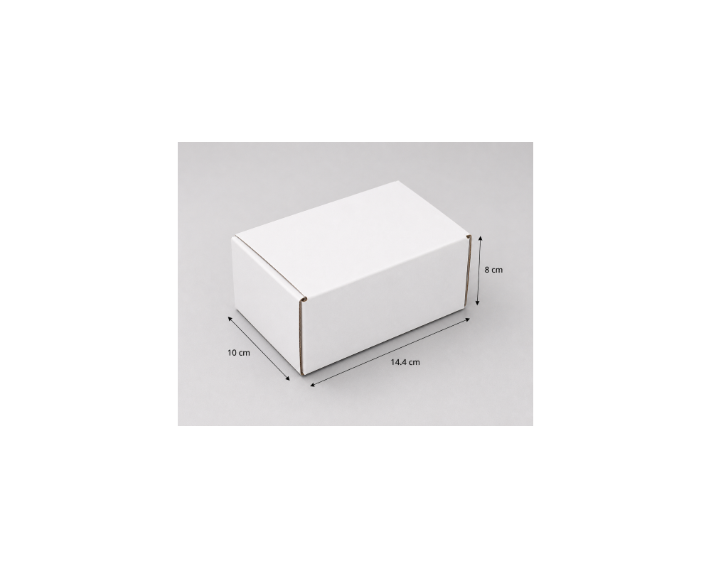 Cutie carton cu capac alb lucios - 14.4x10x8cm 10buc