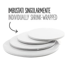 Drums platou rotund alb satinat 33cm