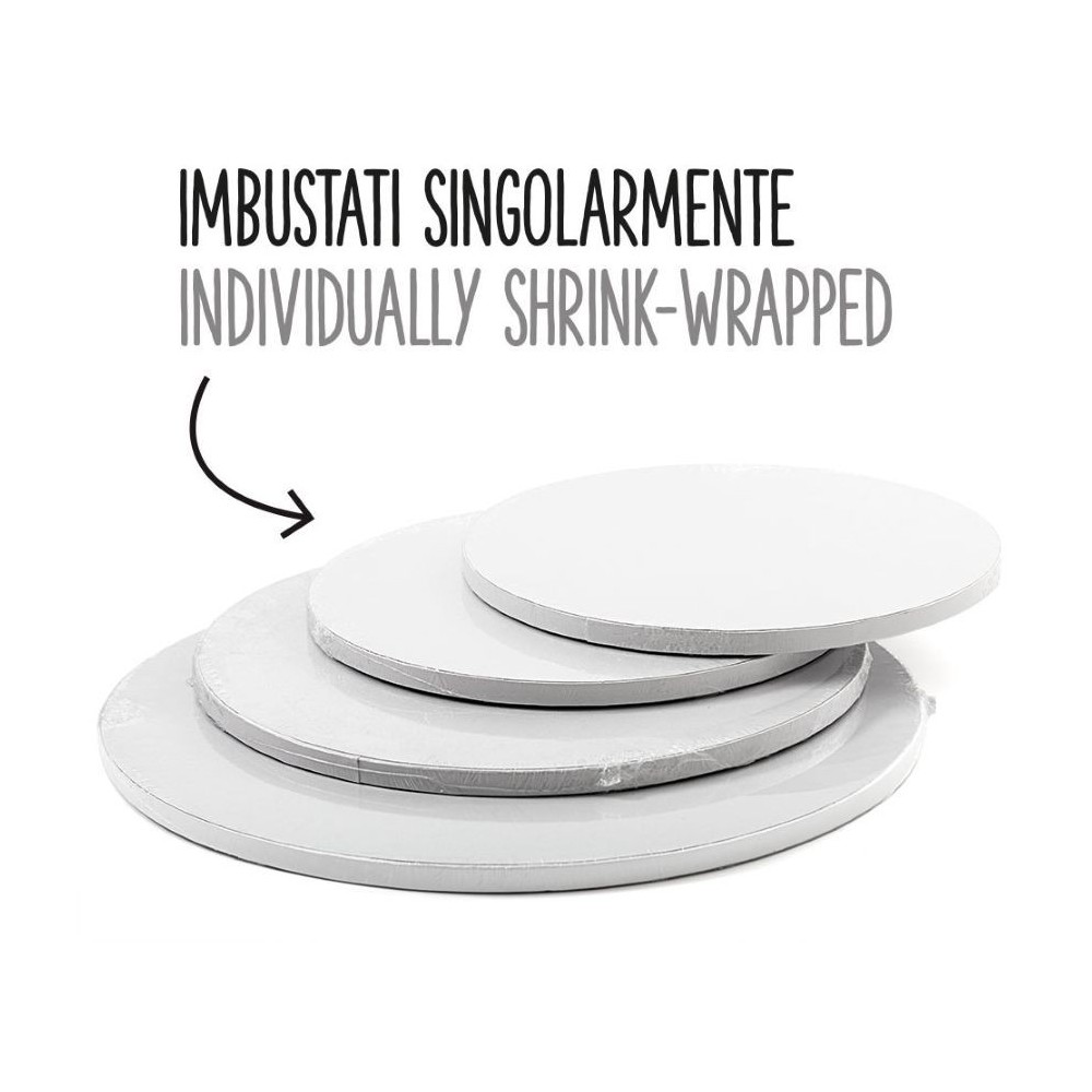 Drums platou rotund alb satinat 33cm