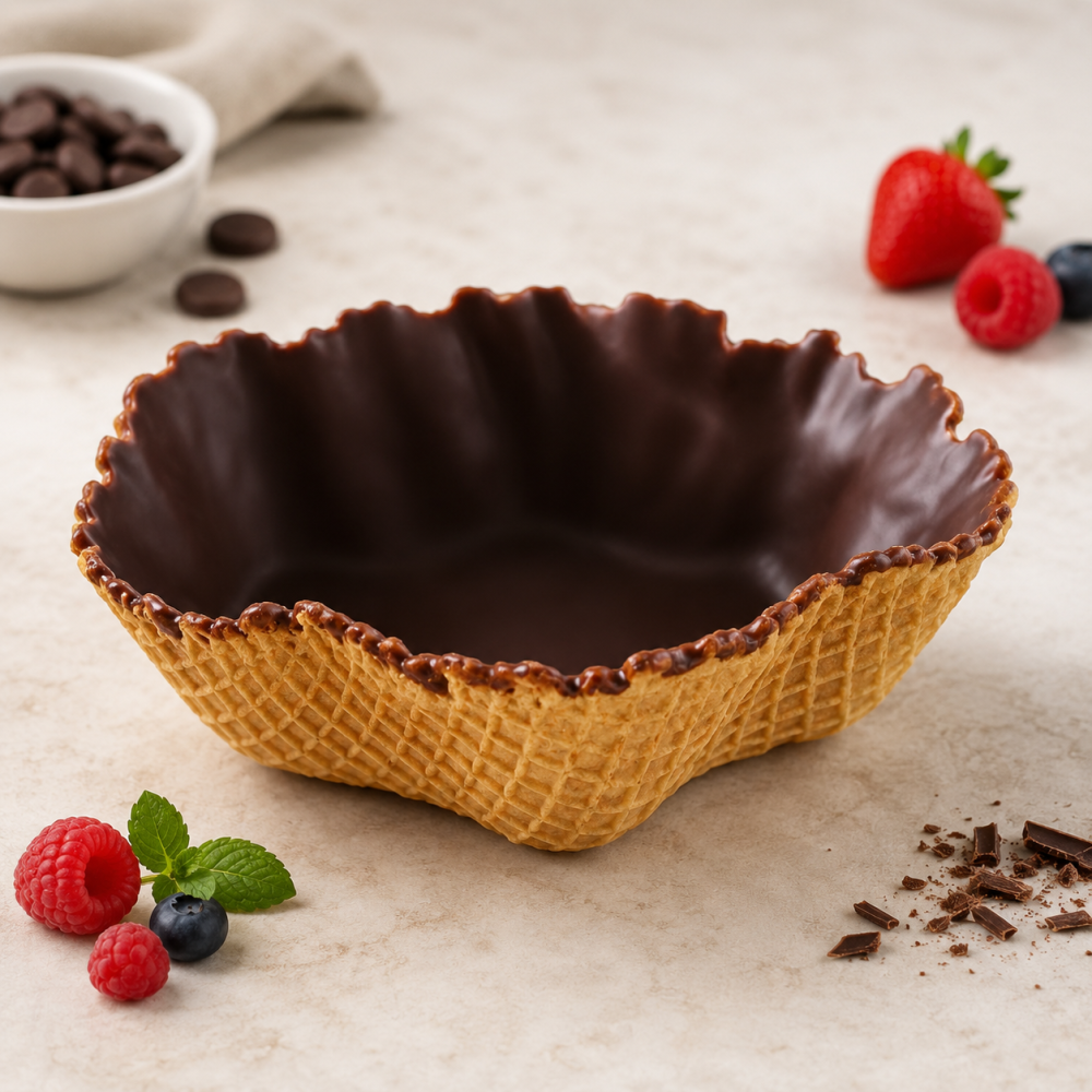 Cosulete din wafa cu cacao  Diam 107mm - 128buc
