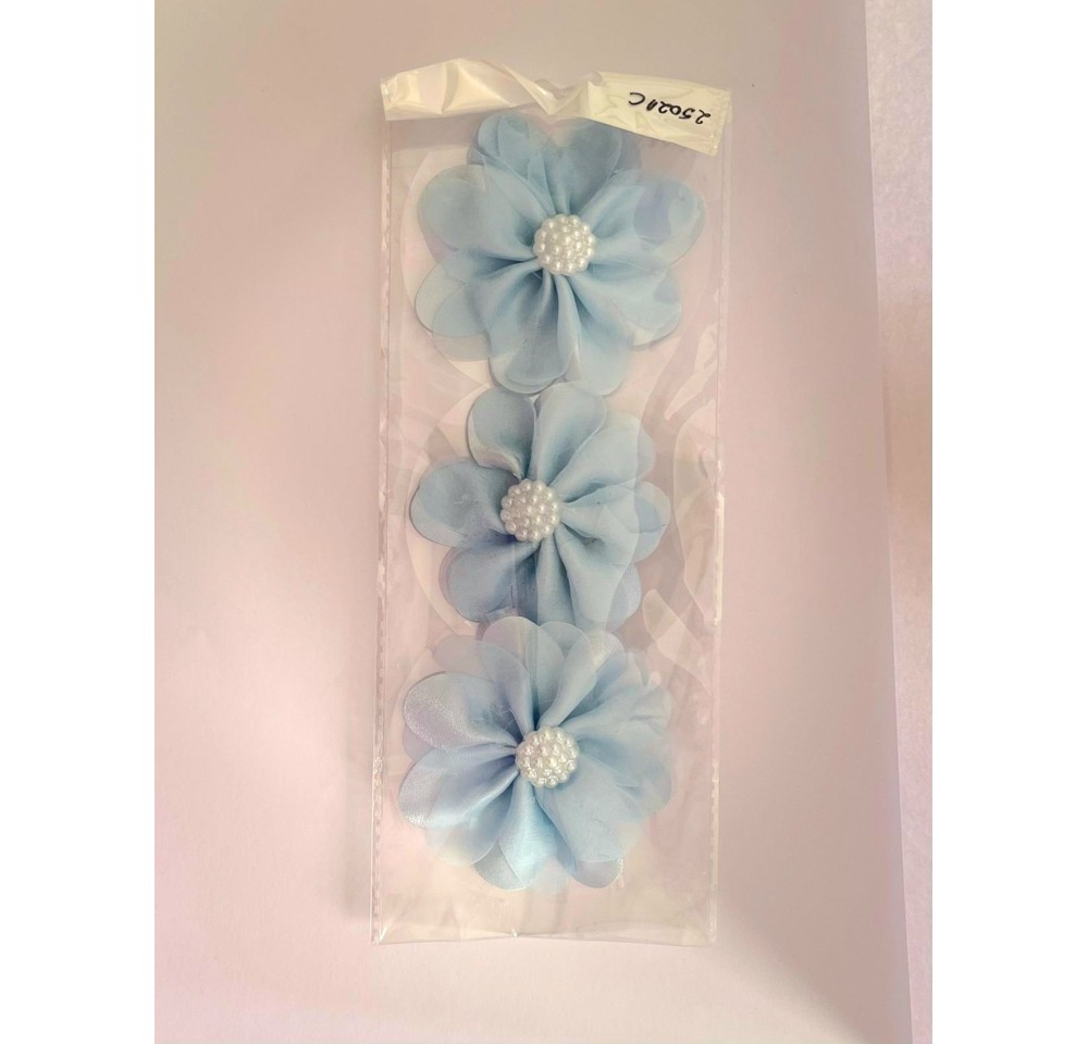 Flori decorative albastre perle